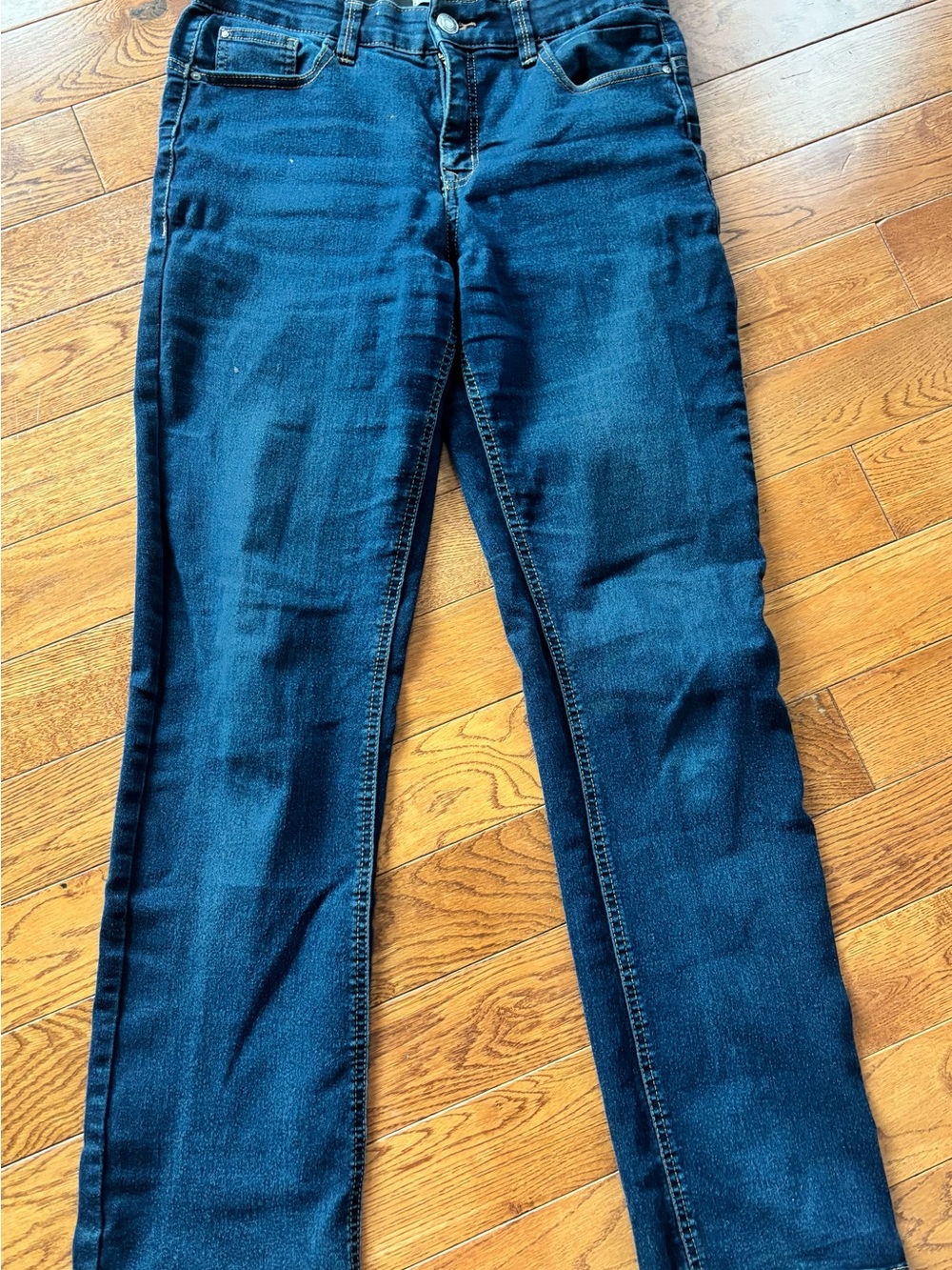 Angels Women's Jeans in Dark Blue Denim with everluxe sculpt mini boot
